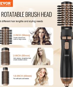 5 cm and 4 cm Ionic Hot Air Styling Brush for Voluminous Curls and Waves