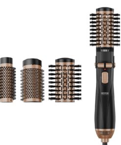 VEVOR 4-in-1 Rotating Hair Dryer Brush with 3 Interchangeable Heads
