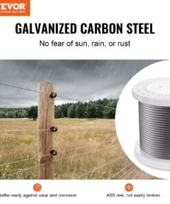 76.2 m (250 ft) Wire Rope for Outdoor Railings and Garden Fences