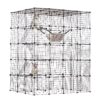 VEVOR Extra Large 4 Tier Cat Cage 142 x 104 x 175 cm 56 x 41 x 69 in Sturdy Metal Wire Cat Enclosure with Hammock and Accessories