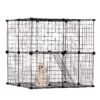 VEVOR Extra Large 2 Pakopa Katė Narve 71 x 71 x 71 cm, 28 x 28 x 28 Metalinės Vielos Playpen su Kopėčiomis, Lauko ir vidaus Naudojimui