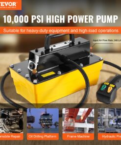 000 PSI pneimatiskais hidrauliskais sūknis ar 2,3 l tvertni un 3 m tālvadības pulti - lieljaudas rūpnieciskai lietošanai