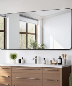 VEVOR 91 x 183 cm (36 x 72 in) Wall Mounted Mirror with Epoxy Coated Tempered Glass and Brushed Aluminum Frame