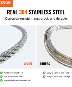 1/16" (1,59 mm) 7x7 pīta stiepļu virve