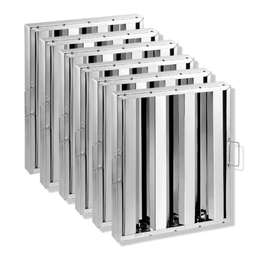 VEVOR Stainless Steel Commercial Baffle Hood Filter 394x495 cm 155x195 in for Efficient Grease Capture