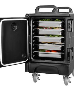 VEVOR Stackable Insulated Food Pan Carrier with Wheels