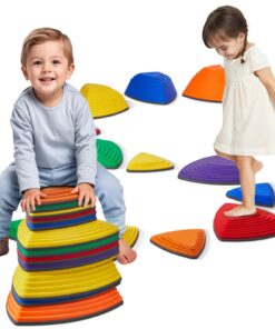 12 gabaliņu bērnu sensoro līdzsvara pakāpienu akmeņu komplekts