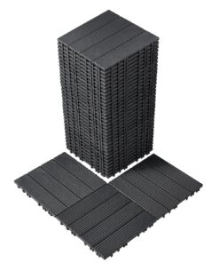 VEVOR Interlocking Deck Tiles 36 Pack 30x30 cm (12x12 inches) Plastic for Porch and Patio - Waterproof