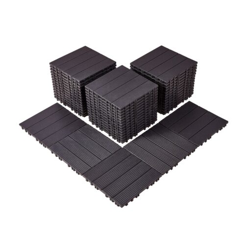VEVOR Interlocking Deck Tiles 56 Pack 30x30 cm Waterproof and Slip Resistant for Outdoor and Indoor Use