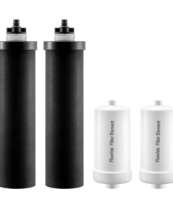 VEVOR Coconut Activated Carbon Water Filter Replacement for Gravity Systems - 4 Pack