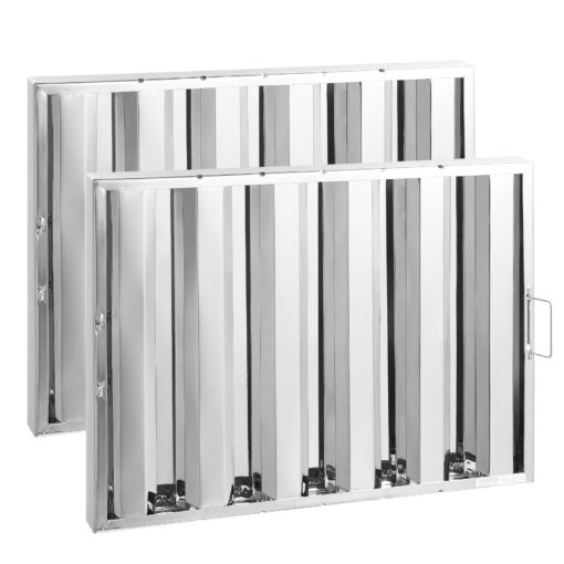 VEVOR Stainless Steel Commercial Range Hood Baffle Filter 6223x4953 cm 245x195 Inch with Easy Cleaning and Grease Capture