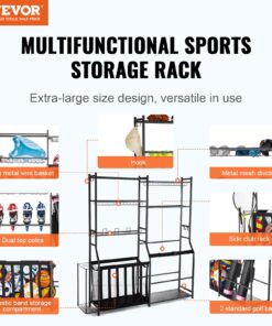 Metal Rack for Sports Equipment - Adjustable