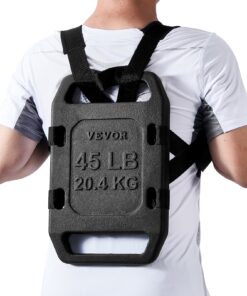 VEVOR 45 lb (20.4 kg) Cast Iron Ruck Weight Plate with Handle for Strength Training