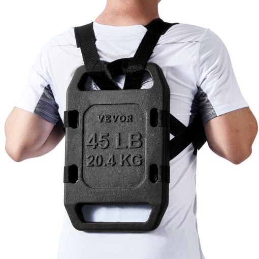 VEVOR 45 lb 204 kg Cast Iron Ruck Weight Plate with Handle for Strength Training