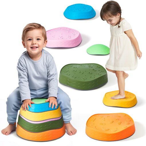 VEVOR Kids Balance Stepping Stones Sensory Obstacle Course 6 Pieces