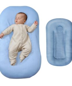 VEVOR 100% Cotton Double-Sided Baby Lounger Nest for Newborns - 90 cm (35 in) Soft Infant Co-Sleeper with Breathable Cushion