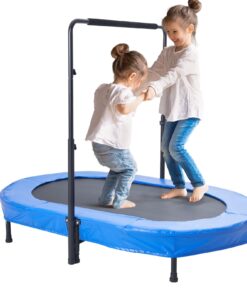 VEVOR Foldable Kids Trampoline with Adjustable Handle