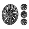 VEVOR 48 cm (19 colių Ratlankio Dangtelis Tesla Model Y 2021 2023 Hubcap su Vožtuvo, Purkštukų Skylės Patvarus PC+ABS Medžiaga