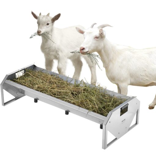 VEVOR Galvanized Steel Livestock Feeding Trough 833L 22 Gallon Capacity