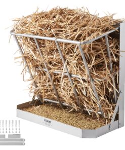 VEVOR 2 in 1 Wall Mounted Goat Hay and Grain Feeder