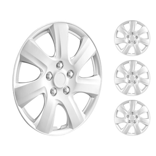 VEVOR 406 cm 16 inch Universal Wheel Rim Hubcaps Set of 4 for R16 Steel Wheels Durable PC+ABS Material