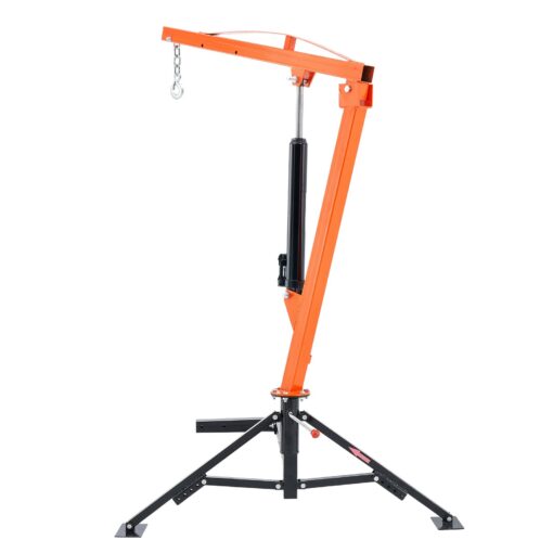 VEVOR 1000 lbs 453 kg Hydraulic Pickup Truck Crane Hoist with 360° Swivel and Adjustable Boom