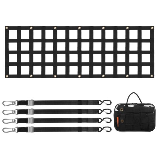 VEVOR Heavy Duty Tailgate Net for Full Size Trucks 152 cm x 46 cm 60 x 18 with 600 lbs Load Capacity