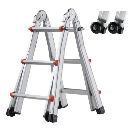 VEVOR 29m 95ft Telescoping A Frame Ladder with Wheels