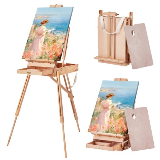 VEVOR Foldable French Easel with Storage Drawers