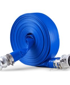 VEVOR 2 in x 100 ft (5 cm x 30 m) High-Quality Blue PVC Backwash Hose Kit with Complete Fittings