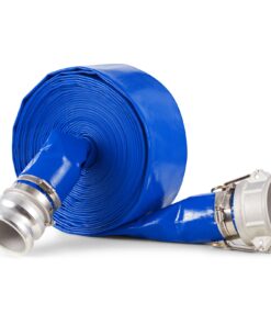 VEVOR High Quality 7.6 m (25 ft) x 76 mm (3 in) Blue PVC Backwash Hose Kit with Stainless Steel Clamps