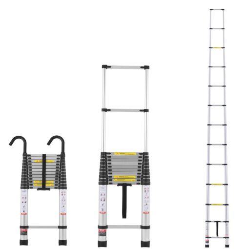 VEVOR 5m 164ft Telescoping Aluminum Extension Ladder