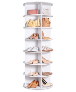 VEVOR 7-Tier 360° Rotating Shoe Rack Tower with Thick Shelves