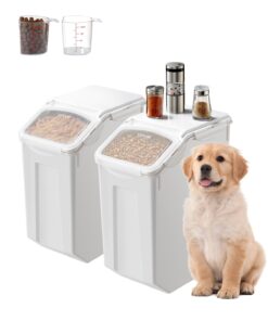 VEVOR 20L x 2 Airtight Ingredient Storage Container for Flour and Dry Food - Holds 35 lbs (15.9 kg) Rice or 17 lbs (7.7 kg) Pet Food