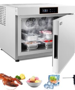 VEVOR 32L (1.1 Cu.ft) Commercial Stainless Steel Blast Freezer with 4 Trays for Rapid Freezing - Ideal for Seafood