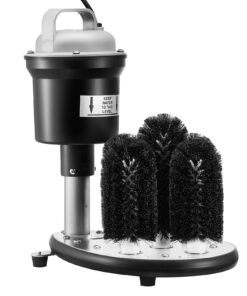 VEVOR Electric Glass Washer with 5 Brushes - Cleans Up to 1200 Glasses/Hour