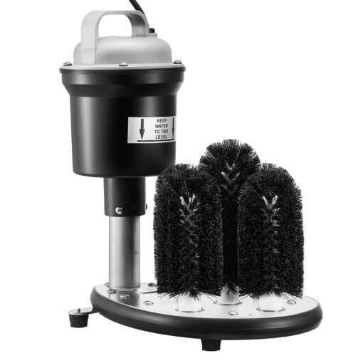 VEVOR Electric Glass Washer with 5 Brushes Cleans Up to 1200 GlassesHour
