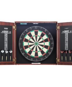 VEVOR Dartboard Cabinet Set with LED Lighting