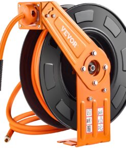 VEVOR Retractable Air Hose Reel 3/8 Inch x 65 Feet (9.75 Meters) Hybrid Polymer