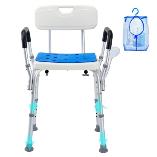 VEVOR 400lbs Shower Chair Bath Stool Seat Height Adjustable for Bathtub Shower