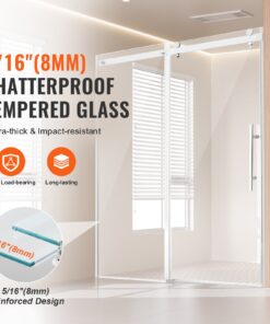 SGCC 8mm Tempered Glass with Chrome Finish