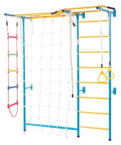 VEVOR 7-in-1 Indoor Wall Gym for Kids and Adults - Steel Climbing Playset with Pull-Up Bar