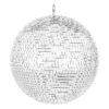 Серебряный Зеркальный Диско-Шар VEVOR 16 Дюймов 395 мм с Подвесным Кольцом для Вечеринок и мероприятий