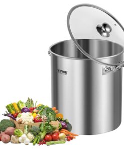 VEVOR 24QT / 22.7L Stainless Steel Stockpot with Lid and Handle - Durable