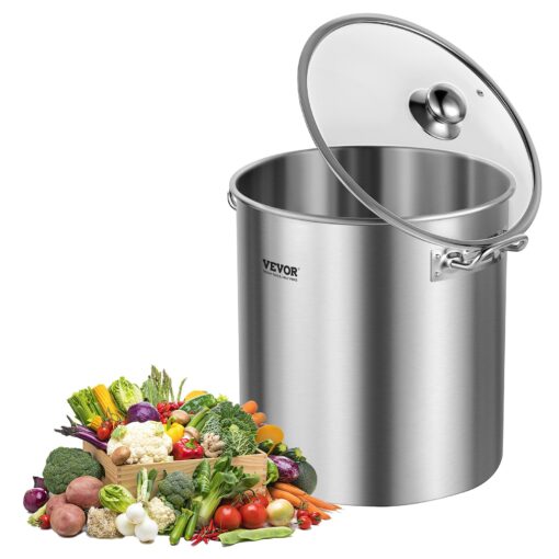 VEVOR 24QT 227L Stainless Steel Stockpot with Lid and Handle Durable