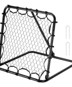 VEVOR Adjustable Soccer Rebounder Net 86x86 cm (34x34 inches) with Thickened Iron Frame and Portable Design for Football Training