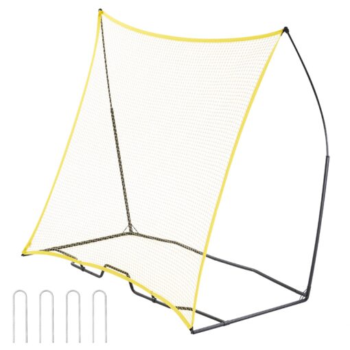 VEVOR 213x213M Soccer Rebounder Net with Portable Bag Durable Outdoor Trainer for Volley and Loop Pass Practice