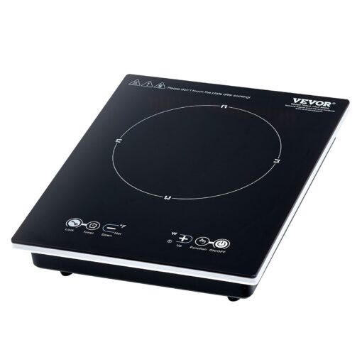 VEVOR 2200W Portable Induction Cooktop with 11 Temperature Levels and 240mm Compatible Hot Plate