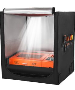 VEVOR Fireproof Laser Engraver Enclosure with Smoke Isolation and Observation Window 800 x 800 x 900 mm (31.5 x 31.5 x 35.4 in) for Laser Engravers