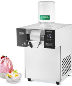 VEVOR Commercial Snowflake Ice Cream Machine 180 kg/397 lbs Per Day Stainless Steel with Adjustable Texture